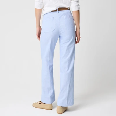 Lizzie high-rise patch-pocket wide-leg pant