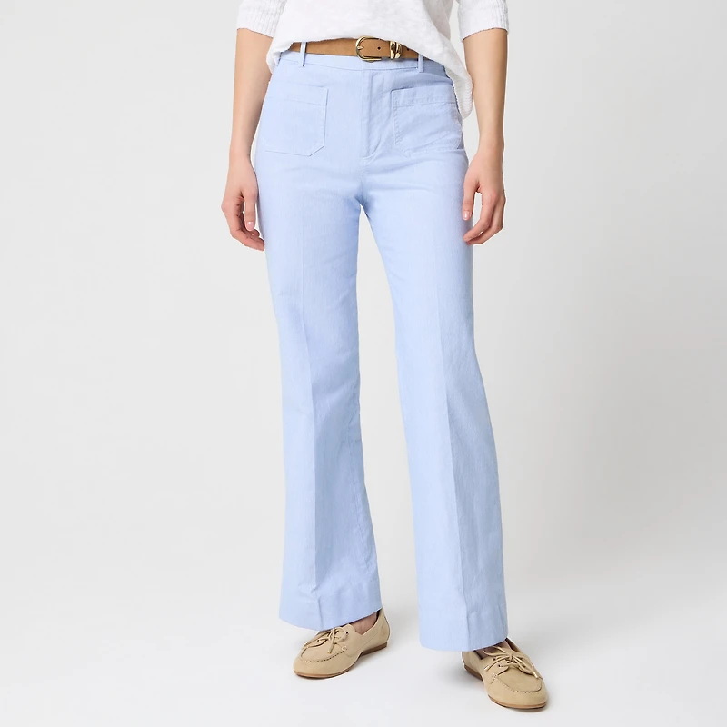 Lizzie high-rise patch-pocket wide-leg pant