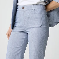 Petite Lizzie high-rise patch-pocket wide-leg pant