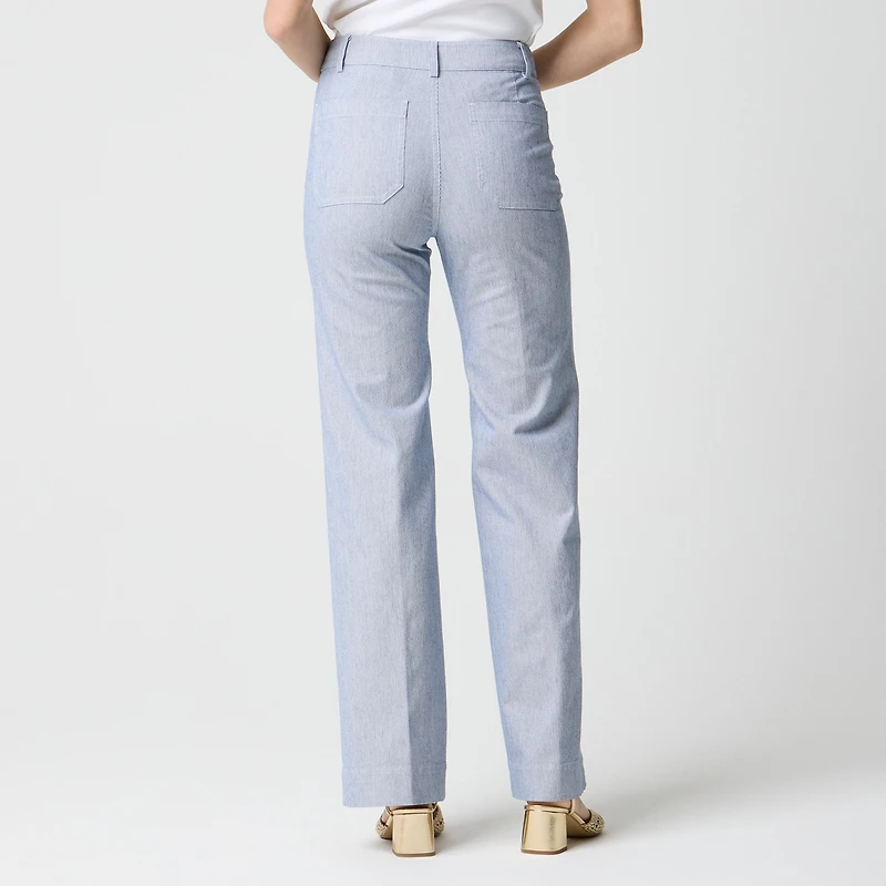 Petite Lizzie high-rise patch-pocket wide-leg pant