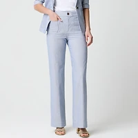 Petite Lizzie high-rise patch-pocket wide-leg pant