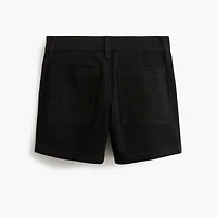 Black denim utility short
