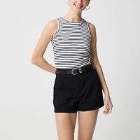 Black denim utility short