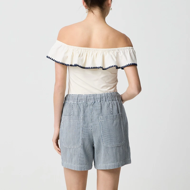 Drawstring denim short