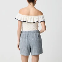Drawstring denim short