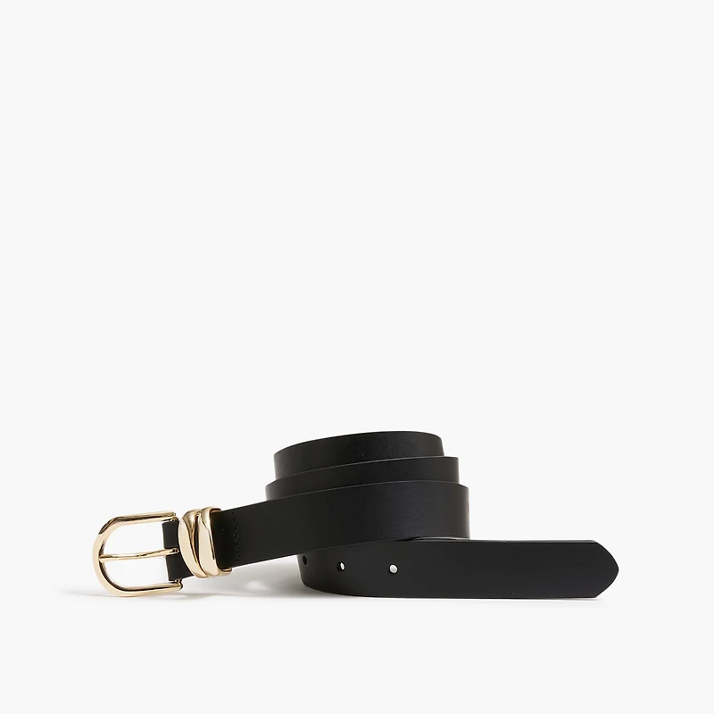 Organic loop leather belt