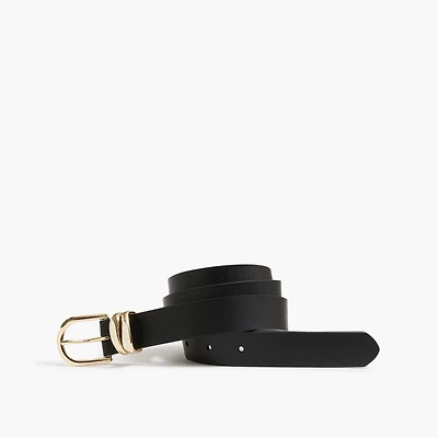 Organic loop leather belt