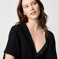 Pointelle open-front wrap