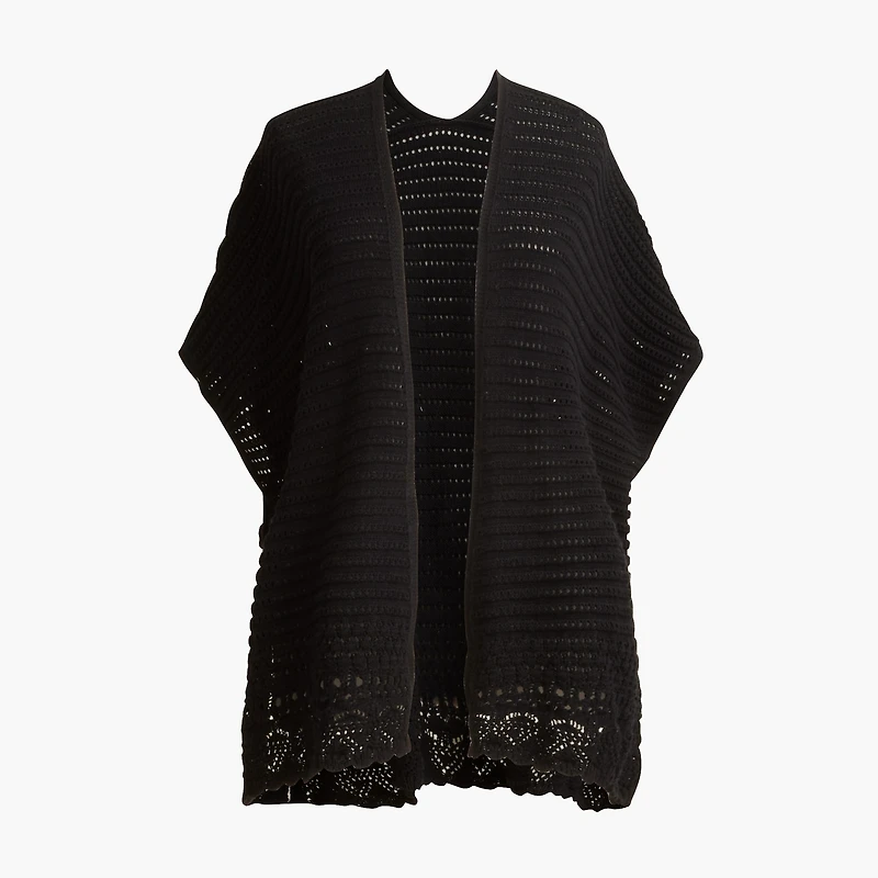 Pointelle open-front wrap