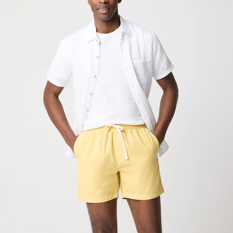 Garment-dyed dock short