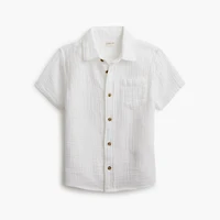 Boys' short-sleeve gauze button-down shirt