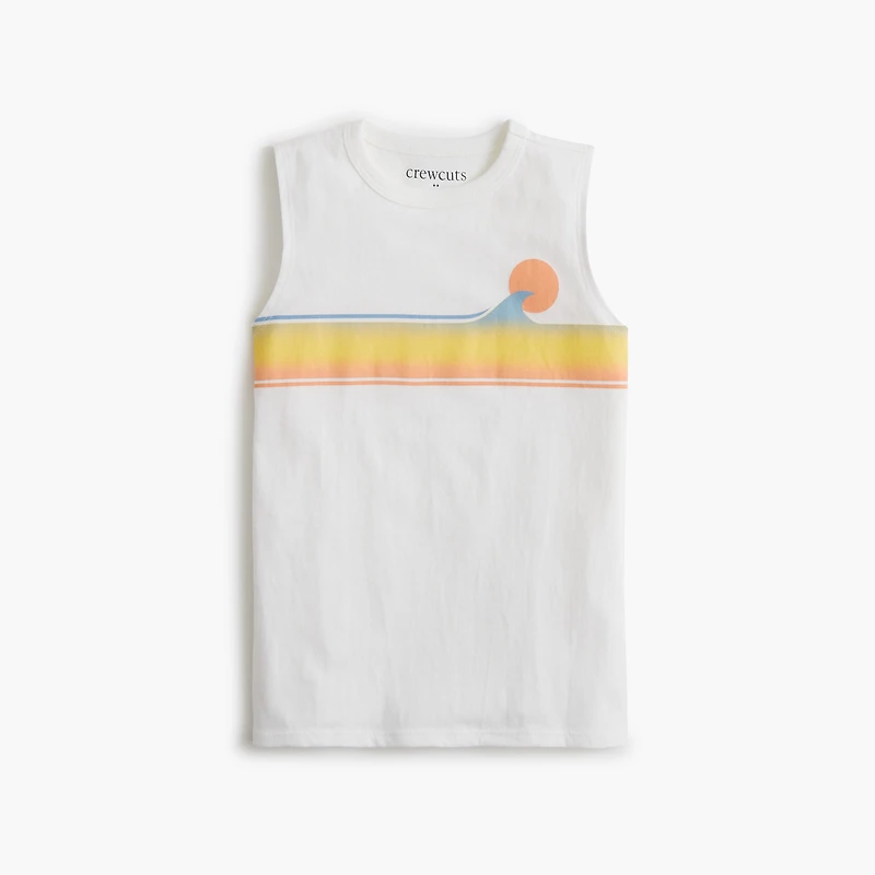 Boys' sunset graphic tank top