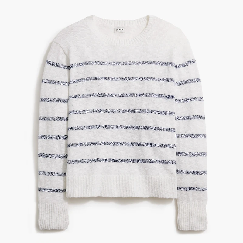 Striped crewneck beach sweater