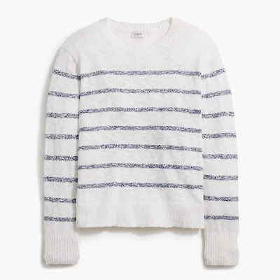 Striped crewneck beach sweater