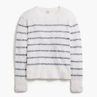 Striped crewneck beach sweater