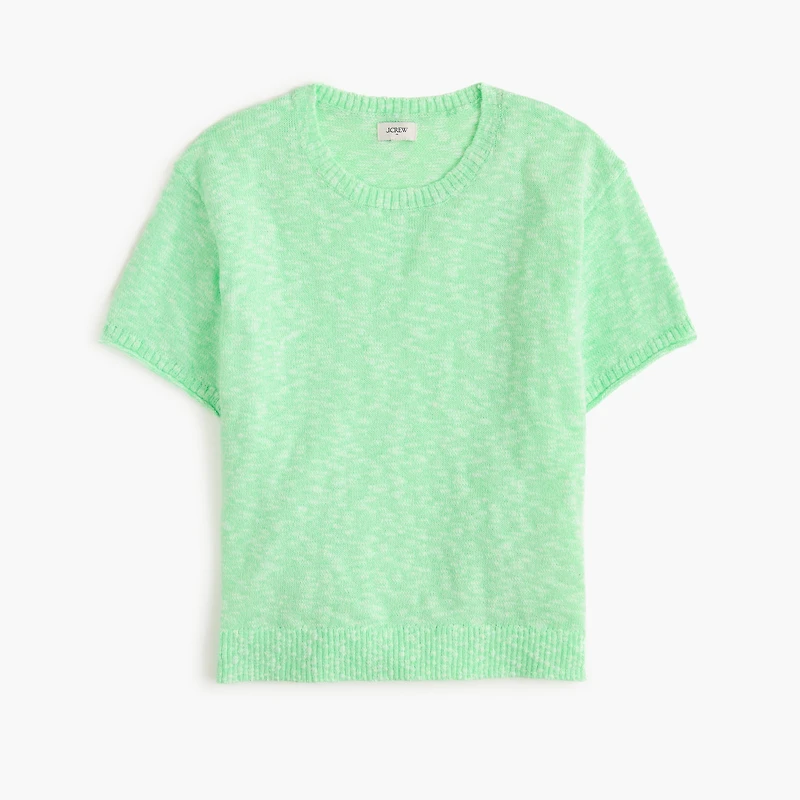 Short-sleeve relaxed beach sweater