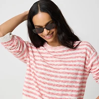 Drop-shoulder beach sweater