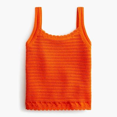Squareneck crochet tank top