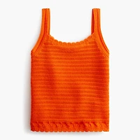 Squareneck crochet tank top