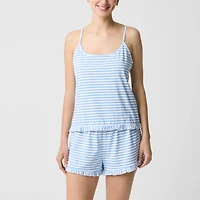 Knit ruffle pajama set