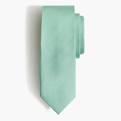 Solid green tie