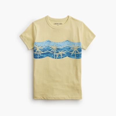 Boys' wave and palm tree graphic tee
