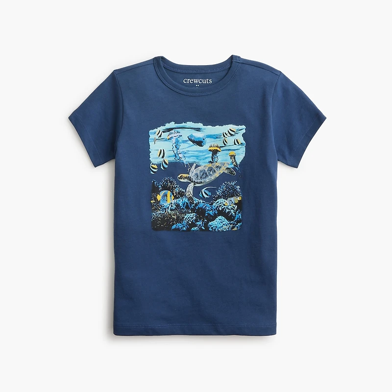 Boys' turtle under the sea graphic tee