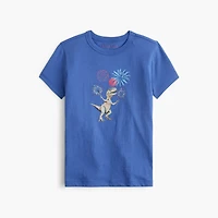 Boys' dinosaur fireworks graphic tee
