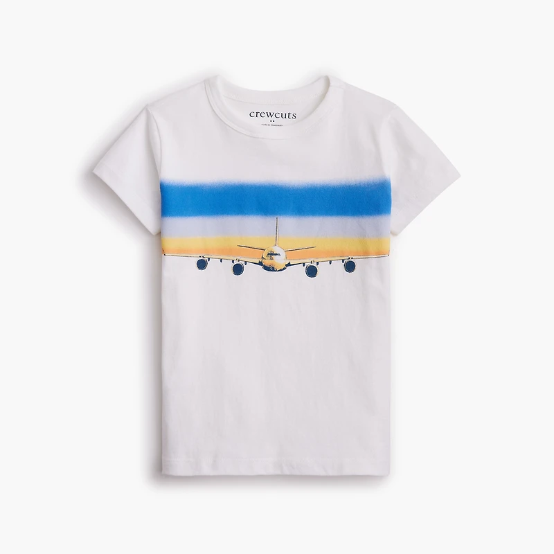 Boys' airplane stripe graphic tee