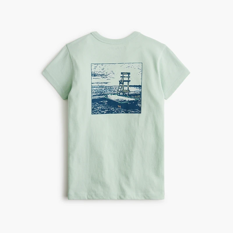 Boys' lake boat graphic tee