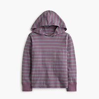 Boys' striped jersey hooded tee
