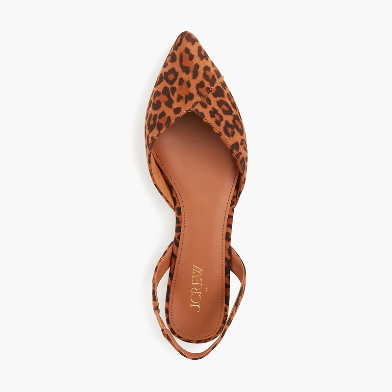 Leopard slingback flats