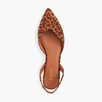 Leopard slingback flats