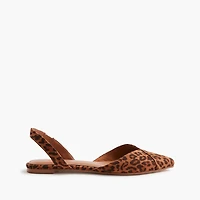 Leopard slingback flats