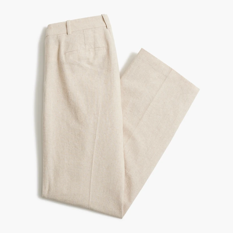 Linen-blend Remy high-rise wide-leg pant