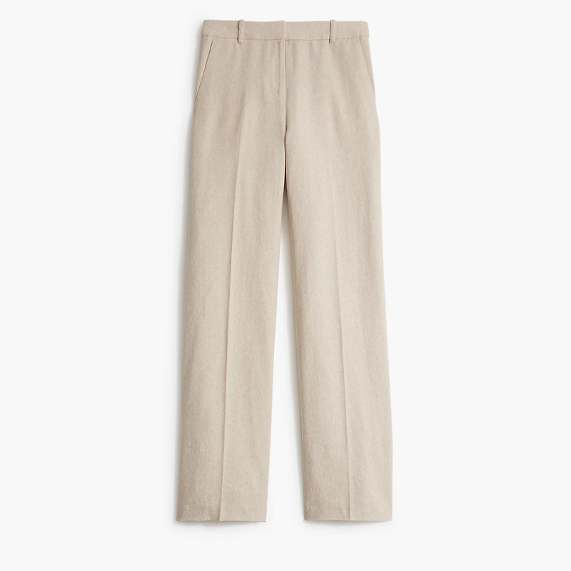 Linen-blend Remy high-rise wide-leg pant