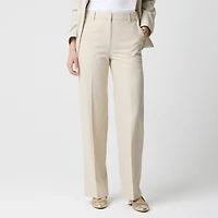 Linen-blend Remy high-rise wide-leg pant