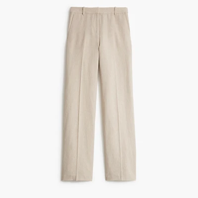 Linen-blend Remy high-rise wide-leg pant