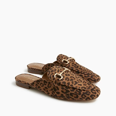 Leopard slip-on mules
