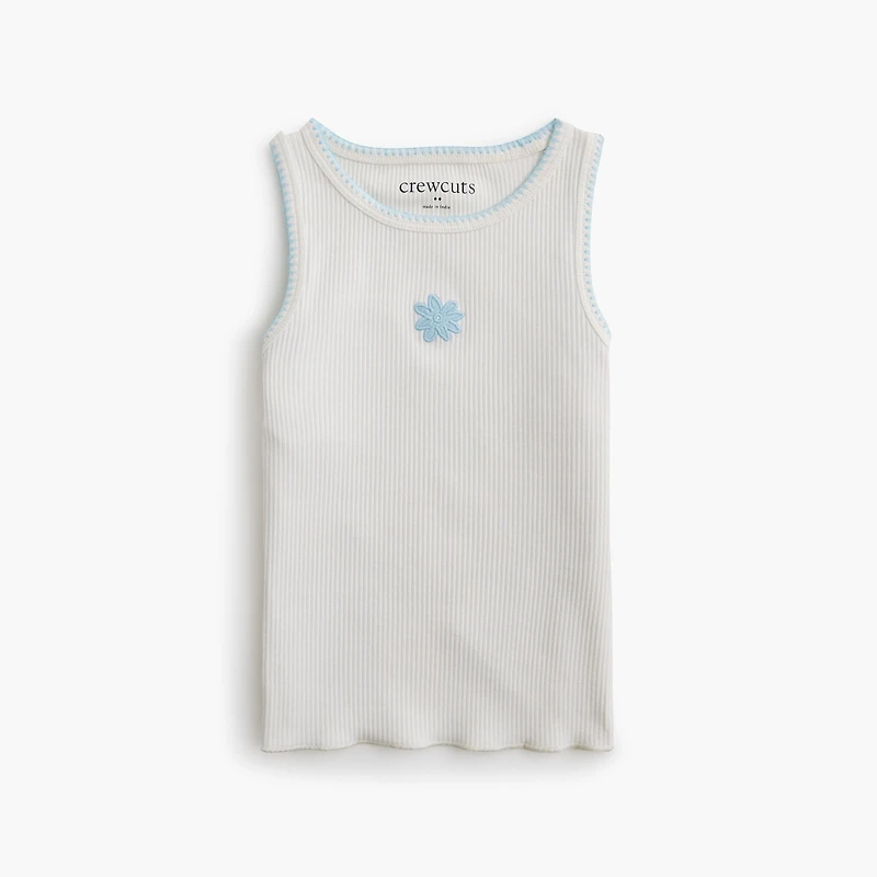 Girls' embroidered tank top