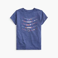 Girls' friendship bracelet graphic tee