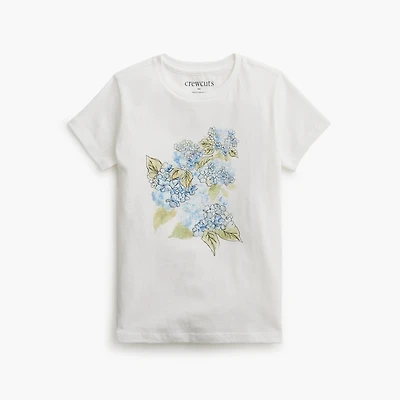 Girls' hydrangea graphic tee