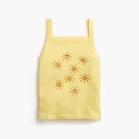 Girls' glitter suns graphic tank top
