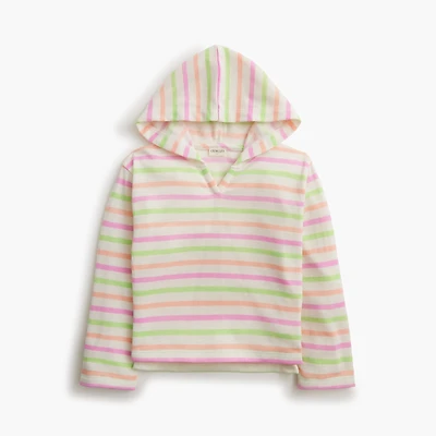 Girls' lightweight terry beach hoodie