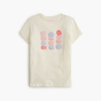 Girls' macaroon stack glitter graphic tee