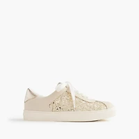 Girls' gold glitter sneakers