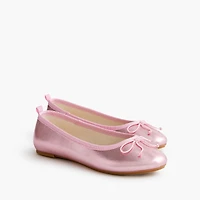 Girls' metallic ballet flats