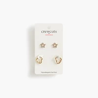 Girls' heart earrings two-pack