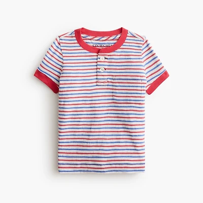 Baby & toddler boys' striped henley tee