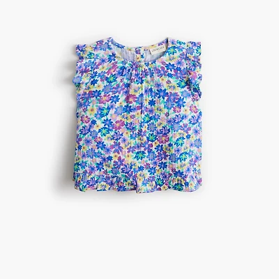 Baby & toddler girls' crinkle-knit short set